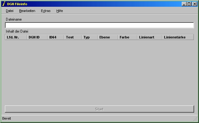 Ansicht Microstation DGN Info