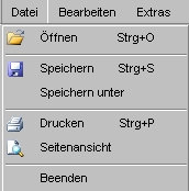 Ansicht Menue Datei
